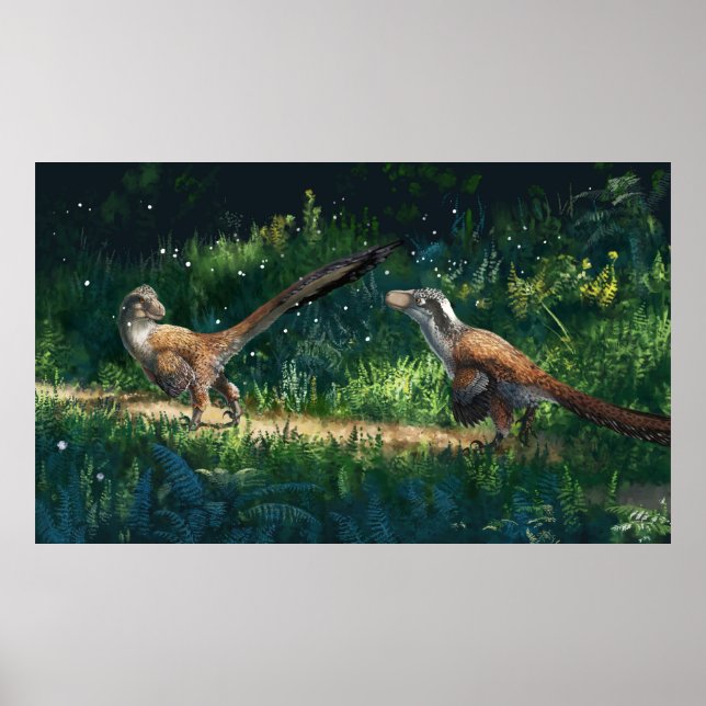 Affiche Deinonychus Pair (Devant)