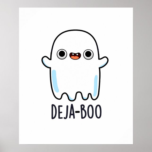 Affiche Deja Boo Cute Halloween Ghost Pun (Devant)
