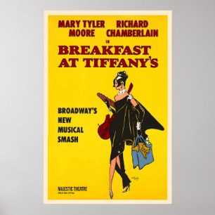 Affiche Déjeuner chez Tiffany Retro Film de cinéma Vintage