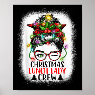 Affiche Déjeuner de Noël Lady Crew Messy Bun Femmes Christ