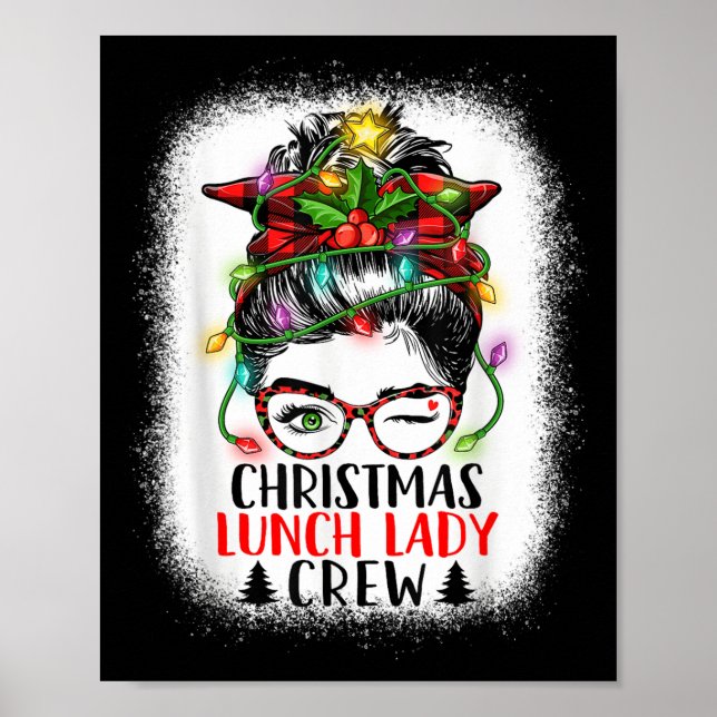 Affiche Déjeuner de Noël Lady Crew Messy Bun Femmes Christ (Devant)
