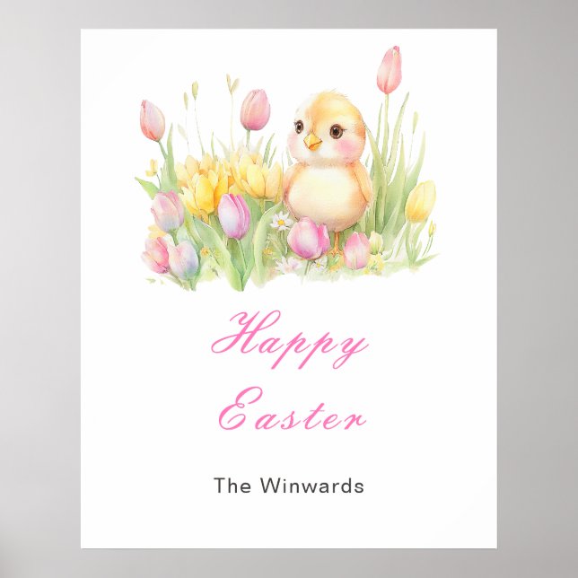 Affiche Déjeuner de Pâques de poulet printanier (Devant)