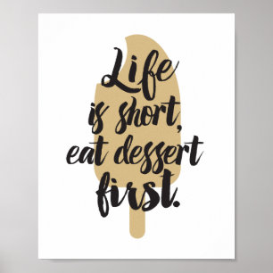 Affiche Déjeuner Dessert D'Abord, Bar À Crème De Glace