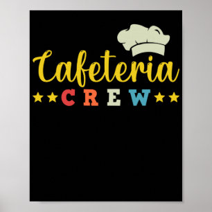 Affiche Déjeuner Lady Cafétéria Crew Déjeuner Lady