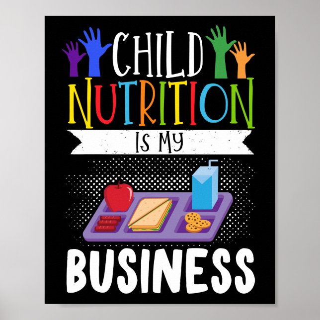 Affiche Déjeuner Lady Child Nutrition Est Mon Affaires Déj (Devant)