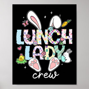 Affiche Déjeuner Lady Crew Drôle Déjeuner Lady Cafétéria P