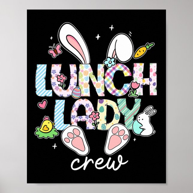 Affiche Déjeuner Lady Crew Drôle Déjeuner Lady Cafétéria P (Devant)