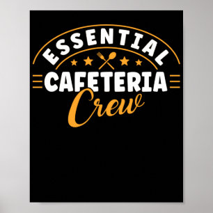 Affiche Déjeuner Lady Essential Cafétéria Crew Déjeuner La