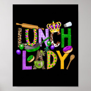 Affiche Déjeuner Lady Squad Mardi Gras Gras Mardi Cafétéri