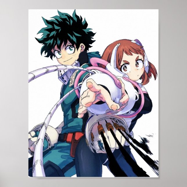 Affiche Deku and Ochako (Devant)