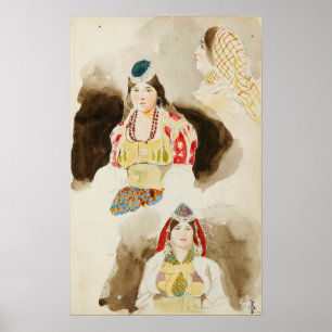 Affiche Delacroix - Album De Voyage Au Maroc