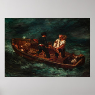 Affiche Delacroix - Après le naufrage 1840