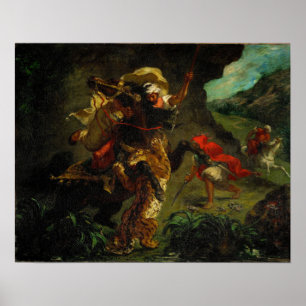 Affiche Delacroix - Chasse au tigre 1854