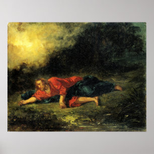 Affiche Delacroix - Christ à Gethsémanique