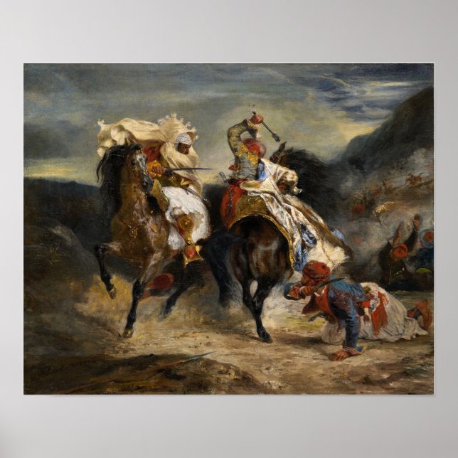 Affiche Delacroix - Combat Du Giaour Et Hassan 1826 (Devant)