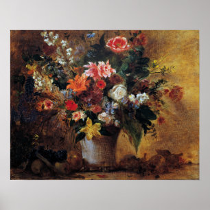 Affiche Delacroix - Fleur - Vie fixe