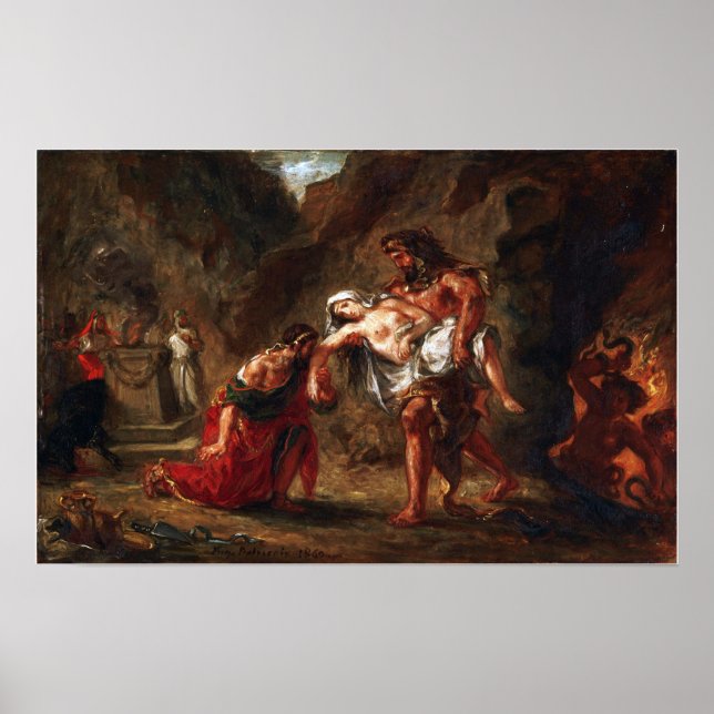Affiche Delacroix - Hercule et Alceste (Devant)