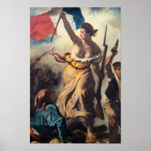 Affiche Delacroix - La Liberté guidant le peuple de près