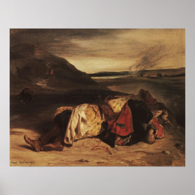 Affiche Delacroix - La Mort De Hassan (Devant)