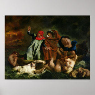 Affiche Delacroix - Le Barque De Dante