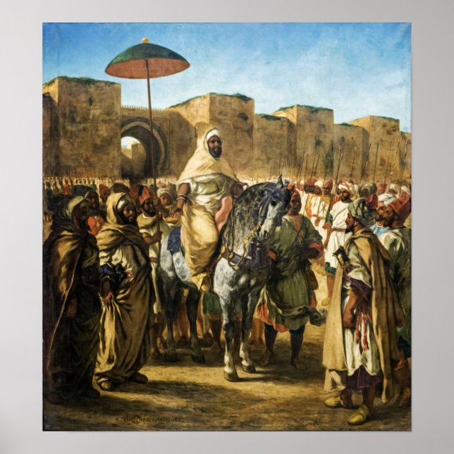 Affiche Delacroix - Le Sultan Du Maroc (Devant)