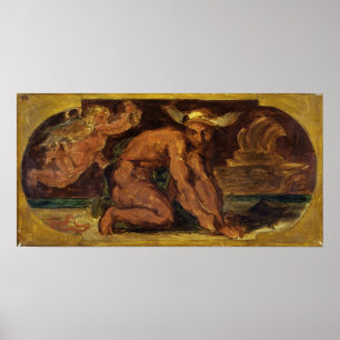 Affiche Delacroix - Mercure Esquisse Pour Le Salon De La P