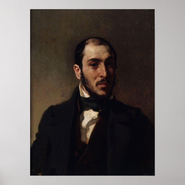 Affiche Delacroix - Portrait D'Eugene Laval Architect (Devant)
