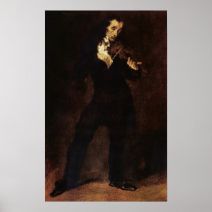 Affiche Delacroix - Portrait Of Paganini
