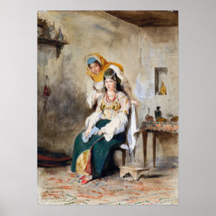 Affiche Delacroix - Saada Épouse D'Abraham Ben Chimol Et .