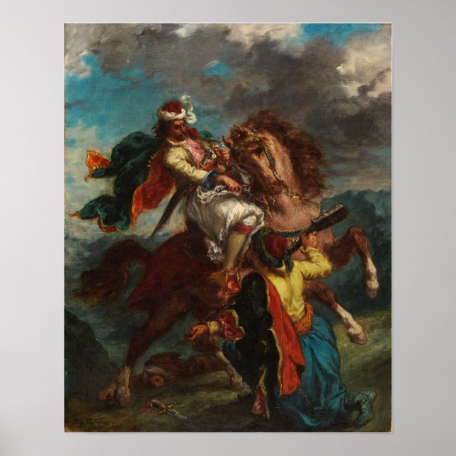 Affiche Delacroix - Un Turc Se Rend À Un Horseman Grec... (Devant)