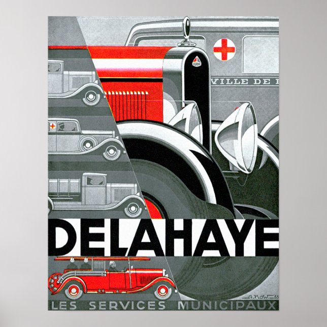 Affiche Delahaye ~ Publicité automobile Vintage (Devant)