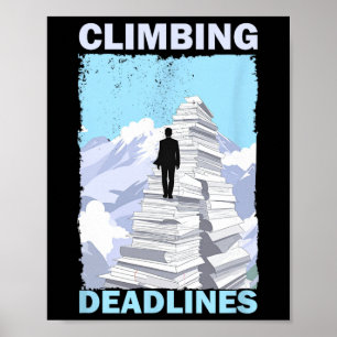 Affiche Délais d'escalade – Drôle de montagne de charge de