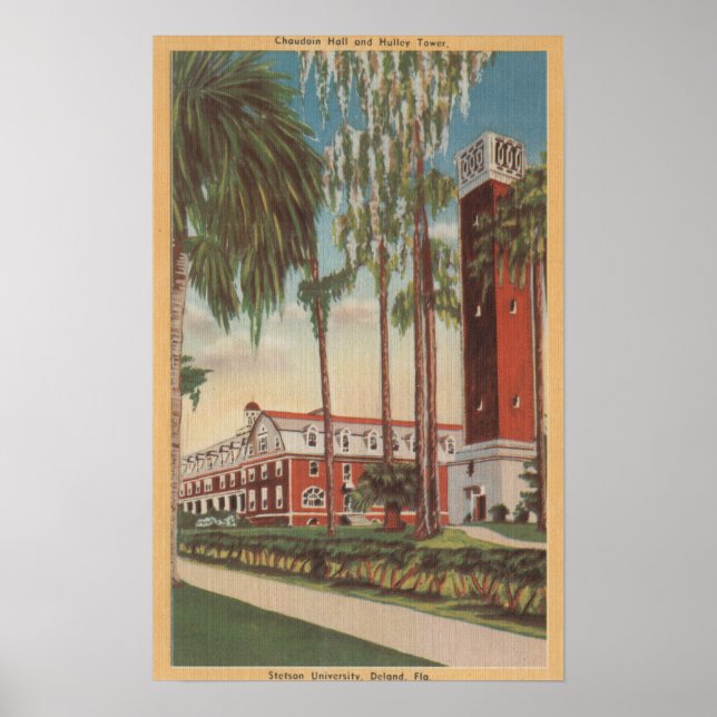 Affiche Deland, Floride - Vue de Stetson University (Devant)