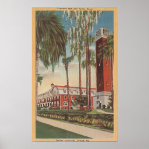 Affiche Deland, la Floride - vue d'université de Stetson