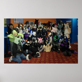 Affiche Delaware FurBowl 25 Fursuiters Group Photo