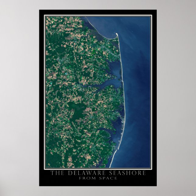 Affiche Delaware Seashore de l'espace Carte satellite (Devant)