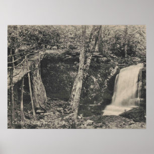 Affiche Delaware Water Gap PA, Caldeno Falls, Vintage