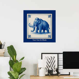 Affiche Delft Wooly Mammoth