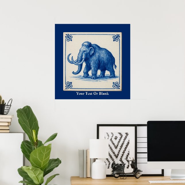 Affiche Delft Wooly Mammoth (Bureau à domicile)