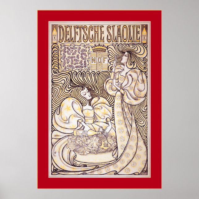 Affiche Delftsche Slaolie ~ Publicité hollandaise Vintage (Devant)