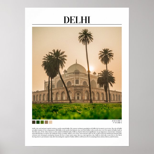 Affiche Delhi - Inde (Devant)