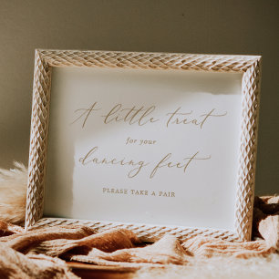 Affiche Délicat Gold Calligraphy Pieds de danse