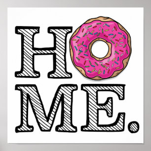 Affiche Délicat Juicy Doughnut Rose Maison Warmer