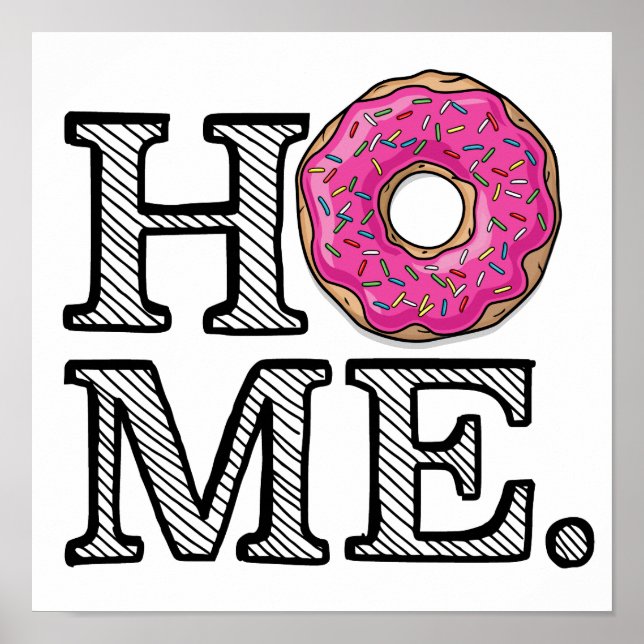 Affiche Délicat Juicy Doughnut Rose Maison Warmer (Devant)