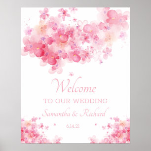 Affiche Délicat Mariage floral aquarelle
