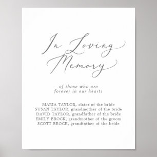 Affiche Délicat Mémoire Affectueuse Argent Mariage Mémoria