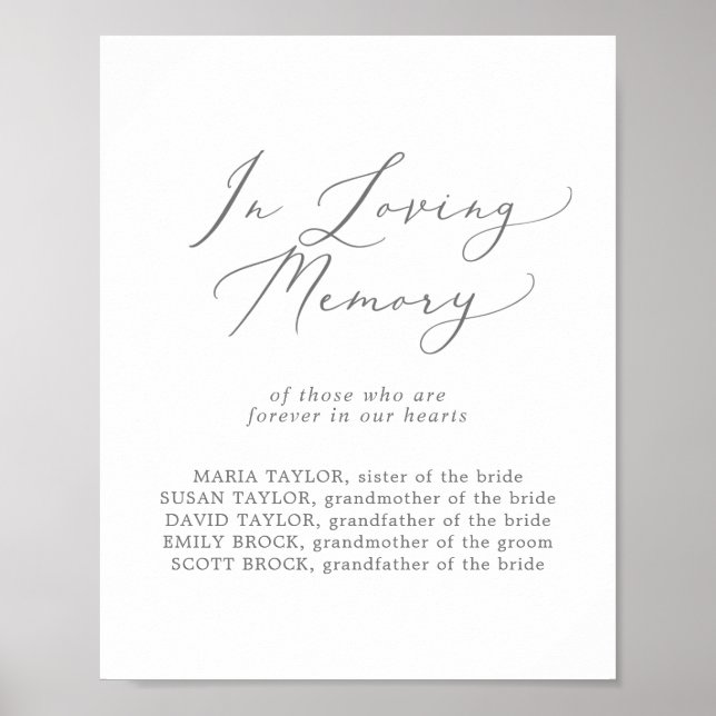 Affiche Délicat Mémoire Affectueuse Argent Mariage Mémoria (Devant)
