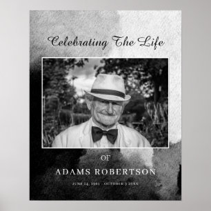 Affiche Délicat noir et blanc Funérailles Bienvenue photo