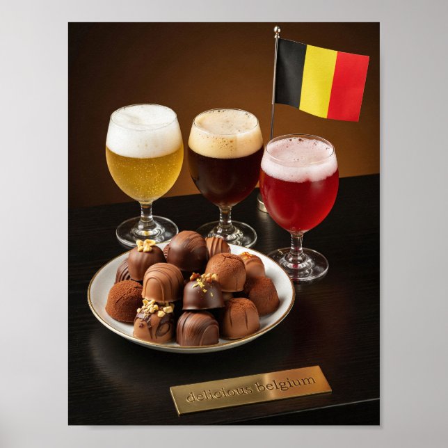 Affiche Délice de Bière et Chocolat Belge (Devant)
