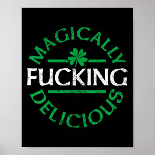 Affiche Délicieusement Magique Drôle Saint-Patrick Irlanda